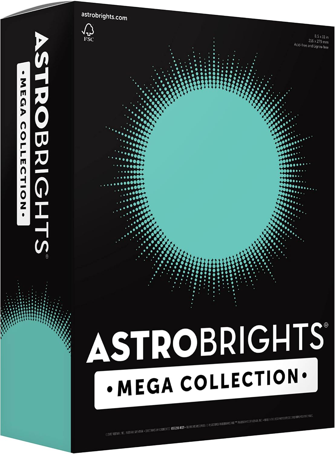 Astrobrights Mega Collection, Colored Cardstock, Punchy Pastel Blue Bliss, 320 Sheets, 65 lb./176 gsm, 8.5" x 11" - MORE SHEETS! (91746)